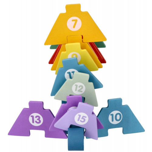 Edukačná hračka puzzle s číslami,  Dinosaurus - modrý