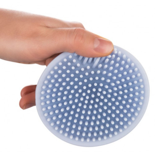 Canpol Babies Silikónový kúpeľový kefa, modrý