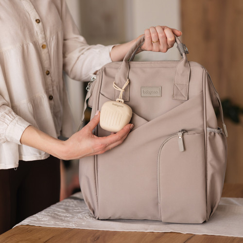 Silikónové puzdro na cumlík - béžové