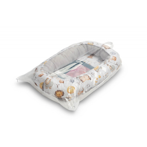 Hniezdočko, kokon pre bábätko mušelín, Zvieratká, šedá