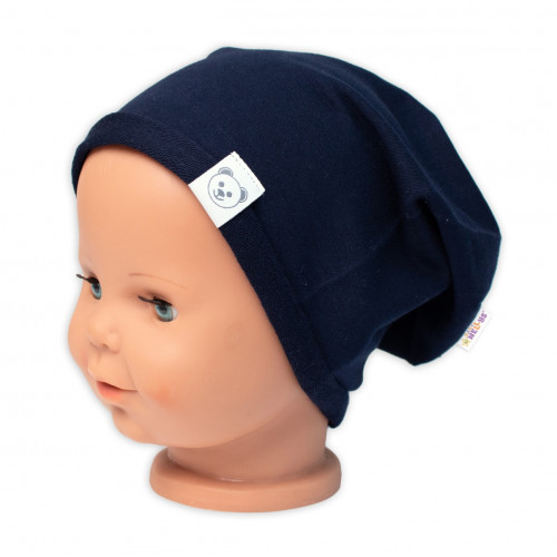 Čiapka s nákrčníkom bavlna, Little Bear, Baby Nellys, granátová