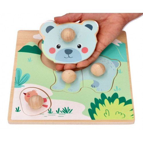 Drevené zábavné vkladacie puzzle 4 ročné obdobia