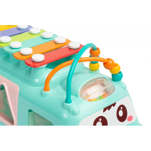 Edukačný hudobný autobus s vkladačkou, mätový