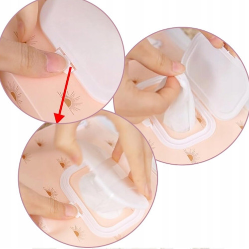 Puzdro/obal na vlhčené obrúsky, marhulový