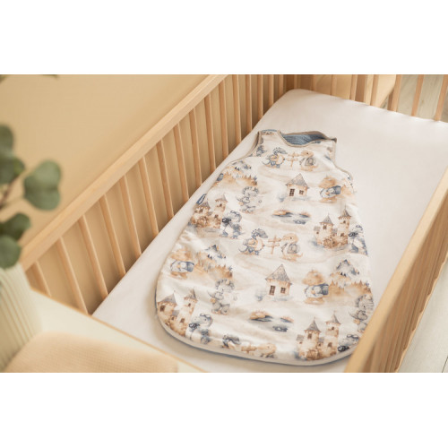 Spací vak mušelín, bavlna, Dráčik, 80x50cm, M - jeans