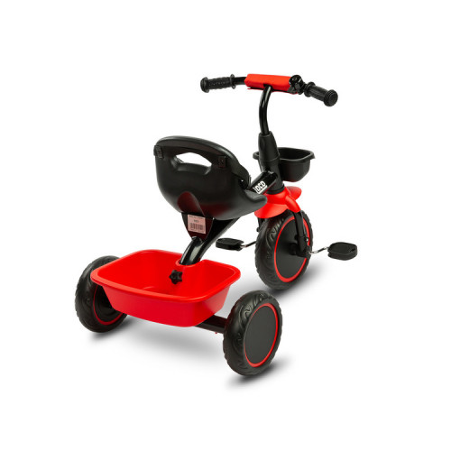 Detská trojkolka s košíčkom Loco - červená