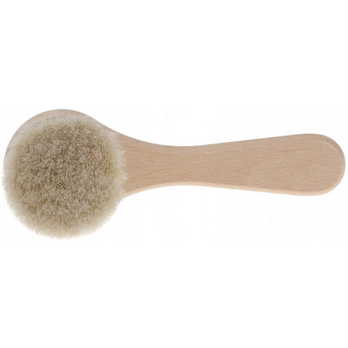 Drevená velká kefa s mäkkým prírodným vlasom, prírodná