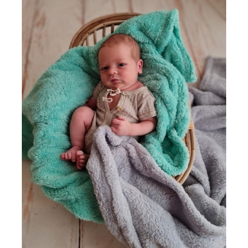 Jemná fleecová dečka 80 x 100 cm - mätová