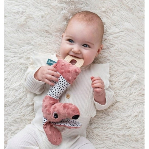 Edukačná plyšová hračka Hencz Toys, Psík s pískatkom a hryzátkom