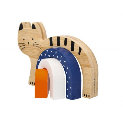 Drevená/bambusová skladacia hra - Mačka
