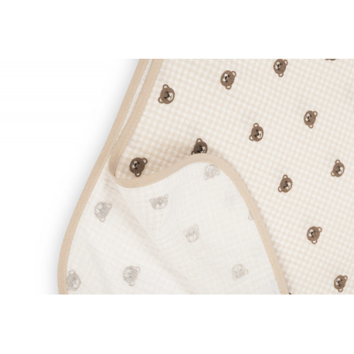 Mušelínové pončo Macko - béžové