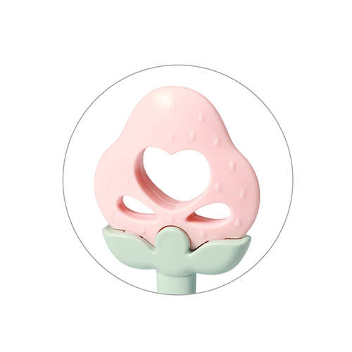 Hryzátko s hrkálkou - Jahôdka, pastelová