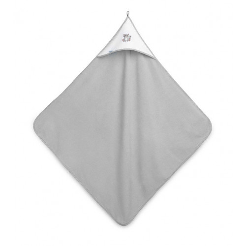 Detská froté osuška s kapucňou 100x100 cm - Jazvec šedý