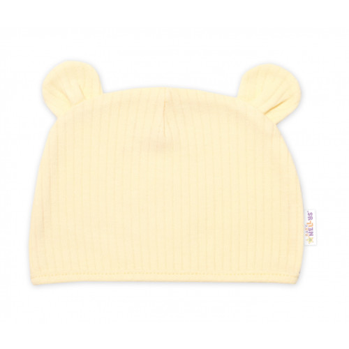 Baby Nellys 5-dielna rebrovaná súpravička do pôrodnice BOY, žltá, veľ. 68