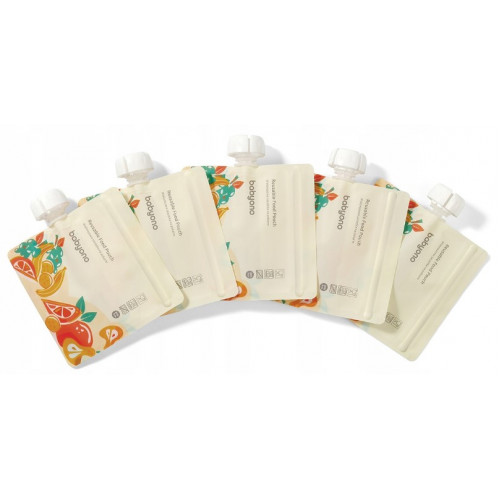 Opakovane použiteľné vrecká na uskladnenie potravy BabyOno, 150 ml - 5 ks