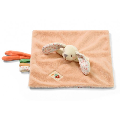 Prítulníček, maznáčik s hrkálkou, Baby Bunny, 25 x 25 cm