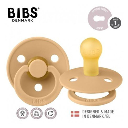 Kaučukový cumlík, BIBSKaučukový cumlík BIBS, 0-6 m, žlto/pieskový