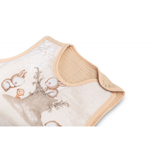 Spací vak mušelín, bavlna, 70x45 cm, S - hnedý