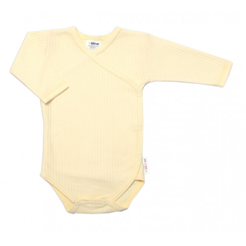 Baby Nellys 5-dielna rebrovaná súpravička do pôrodnice Girl, žltá, vel. 68