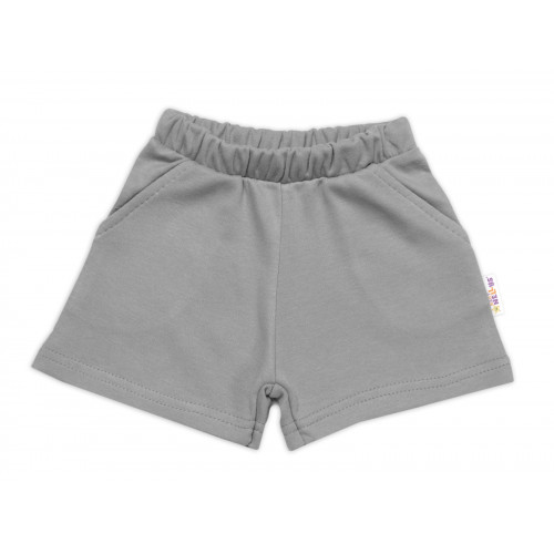 Tričko, krátky rukáv + kraťasky, 2D, Baby Nellys, Dino, bavlna, modrá/sivá