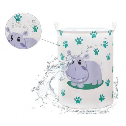 Kôš na hračky, uzatvárateľný, Hipo Paws - ecru, 43 L