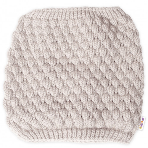 BABY NELLYS Pletený nákrčník / komínok - ecru