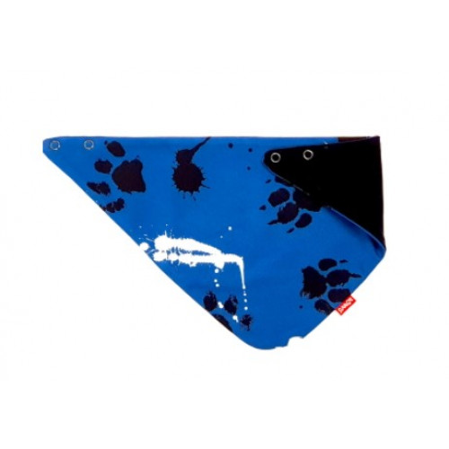 BEXA dvojvrstvová čiapka na zaväzovanie s uškami + šatka - Labky, granát, veľ. 62/68