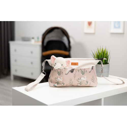 Taška, organizér na kočík - púdrovo ružový