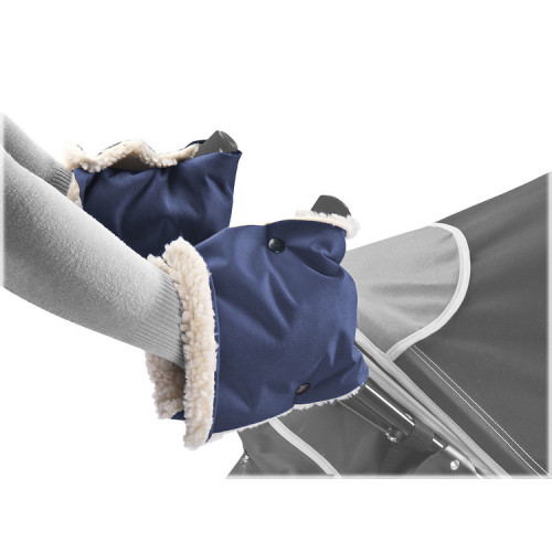 Rukávniky ku kočíku, vlna - modré