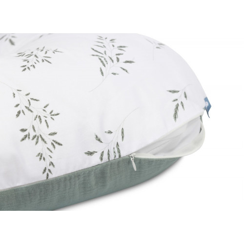 Dojčiace vankúš, podkova, mušelín, bavlna, Lúka, zelená