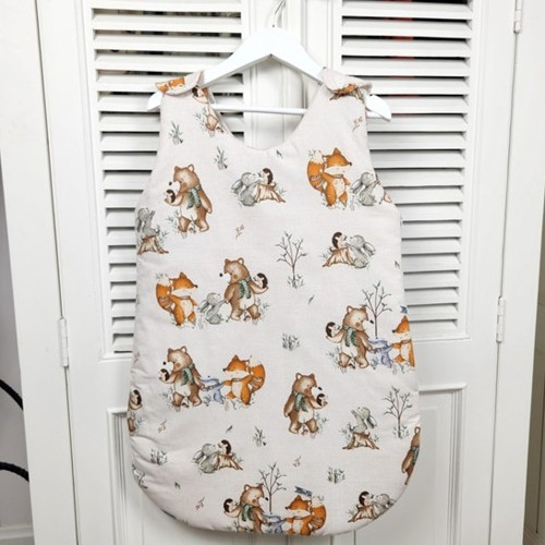 Spací vak, bavlna, 74 cm, Friends time - latte