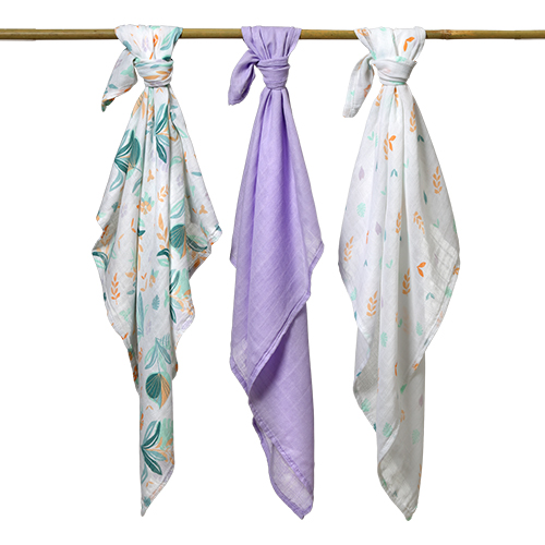 Bambusové detské plienky 3 ks BabyOno - lila