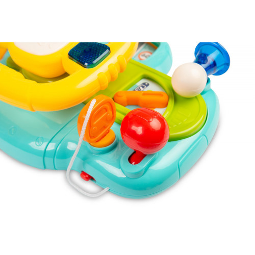 Interaktívna hračka so zvukom, volant - tyrkysový