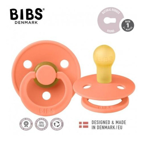 Kaučukový cumlík, BIBSKaučukový cumlík BIBS, 0-6 m, korálová