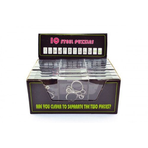 Teddies Hlavolam kov v krabičke 8x10cm asst 24ks v boxe