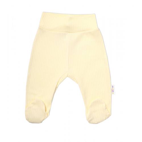 Baby Nellys 5-dielna rebrovaná súpravička do pôrodnice BOY, žltá, veľ. 68