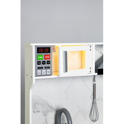 Veľká drevená kuchynka pre deti so svetlami a zvukmi + príslušenstvo