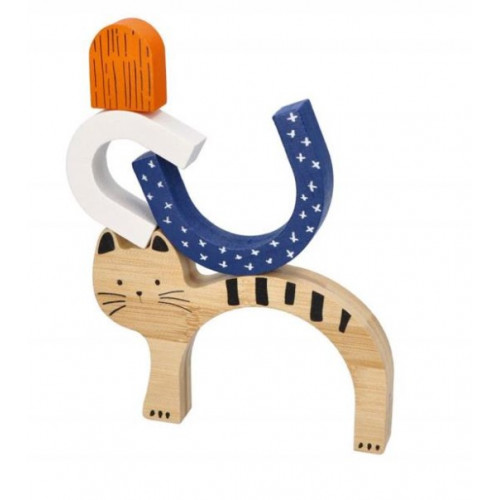 Drevená/bambusová skladacia hra - Mačka