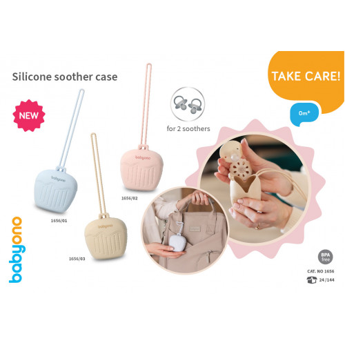 Silikónové puzdro na cumlík - ružové