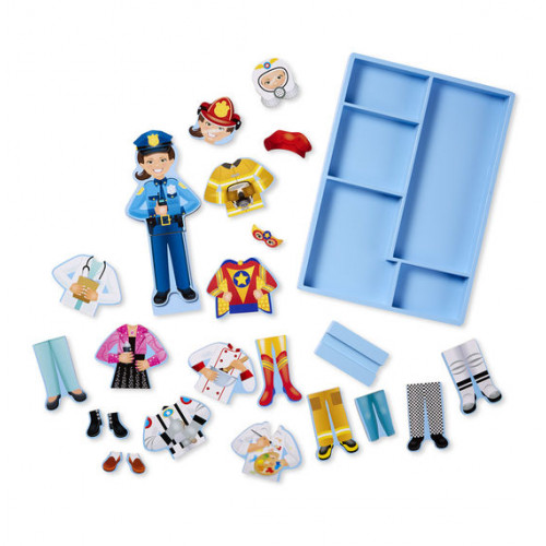 Melissa & Doug Drevená magnetická bábika na obliekanie Julie