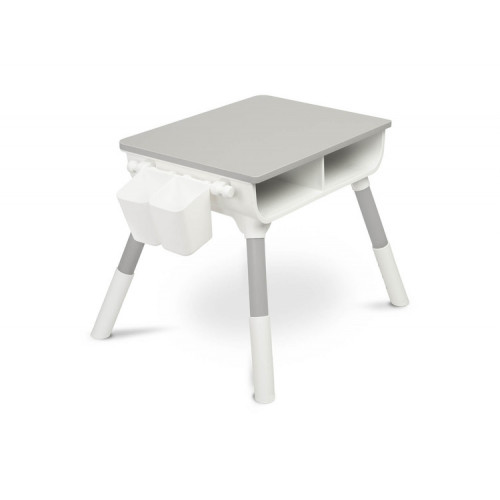 Detská sada nábytku Lara - Stôl a stolička - sivá, biela