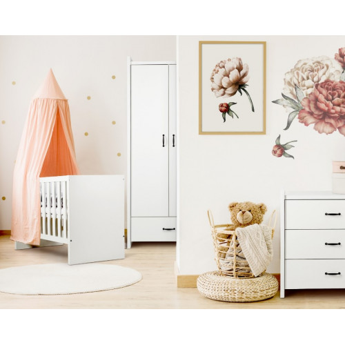 KLUPS Detská posteľ AMELIE II biela 120x60cm.