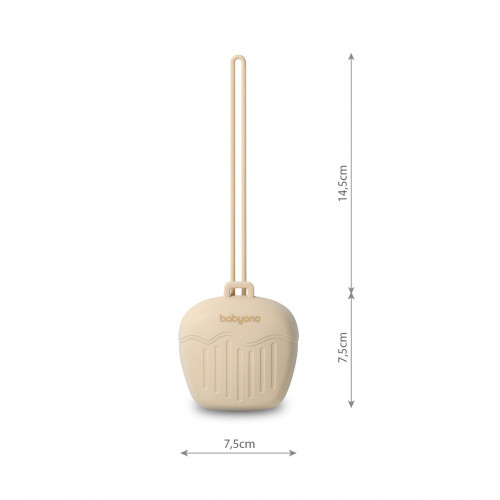 Silikónové puzdro na cumlík - béžové