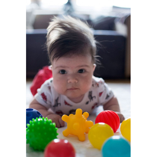 Hencz Toys Edukačné farebné loptičky/ježkovia , 5ks v krabičke