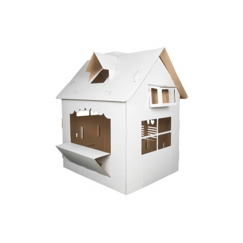 Detský kartónový domček - Kvetinový domček