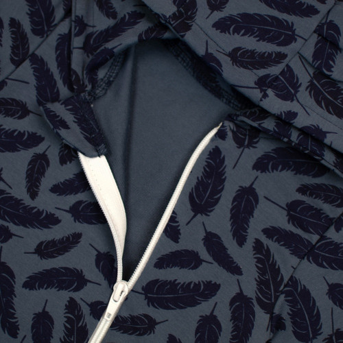 Rastúci teplákový overal pre bábätko, čiapky, topánky, 3D, Nature - jeans pierka