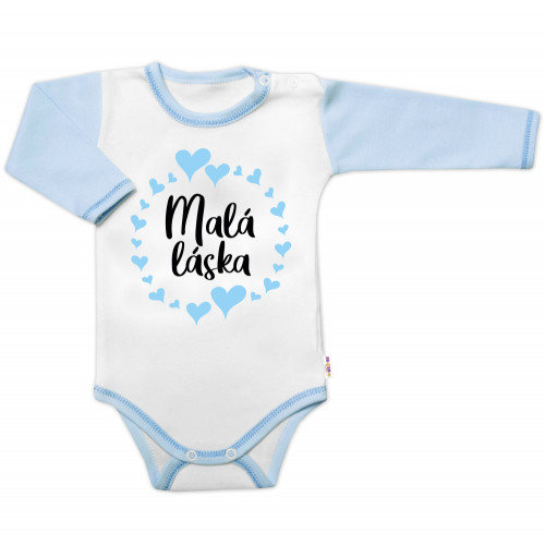 Body dl.rukáv s vtip. textom Baby Nellys, Malá láska, vel. 80, chalan