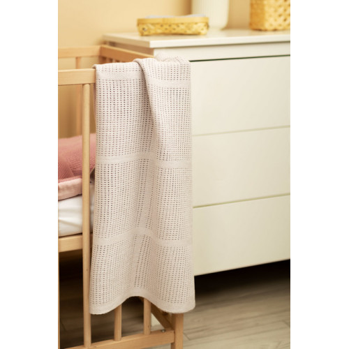 Jemná ažurková bavlnená dečka 110x70 - šedá