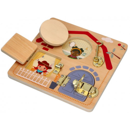 Adam Toys Vzdelávacia tabuľa so zámkami - Deti sveta