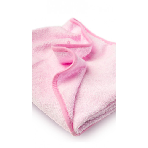 Detská osuška 100x100cm, froté bavlna, zajačik, ružová